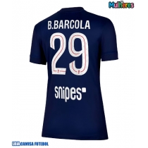 Camisa de Futebol Paris Saint-Germain Bradley Barcola #29 Equipamento Principal Mulheres 2025-26 Manga Curta